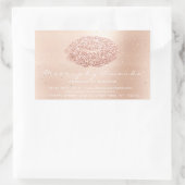 Kiss Lips Glitter Makeup Gold Confetting Microblad Rechthoekige Sticker (Tas)