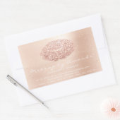 Kiss Lips Glitter Makeup Gold Confetting Microblad Rechthoekige Sticker (Envelop)