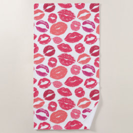 Kiss Lips Love Beach Towel Strandlaken