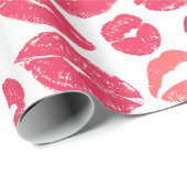 Kiss Lips Love Wrapping Paper Cadeaupapier (Rol Hoek)