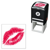 Kiss Lips,Realistic Lipstick Kiss  Zelfinktende Stempel (In situ)