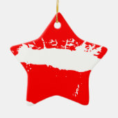 Kiss Lips Red Lipstick Love Passion Valentijn Keramisch Ornament (Voorkant)