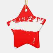 Kiss Lips Red Lipstick Love Passion Valentijn Keramisch Ornament (Links)