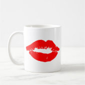Kiss Lips Red Lipstick Love Passion Valentijn Koffiemok (Links)