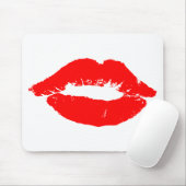 Kiss Lips Red Lipstick Love Passion Valentijn Muismat (Met muis)