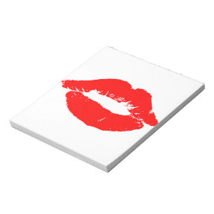 Kiss Lips Red Lipstick Love Passion Valentijn Notitieblok