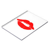 Kiss Lips Red Lipstick Love Passion Valentijn Notitieboek (Linkerzijde)
