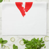 Kiss Lips Red Lipstick Love Passion Valentijn Theedoek (Gevouwen)