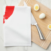 Kiss Lips Red Lipstick Love Passion Valentijn Theedoek (Quarter Fold)