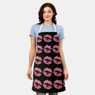 KISS LIPS RETRO WIFE KITCHEN SCHORT