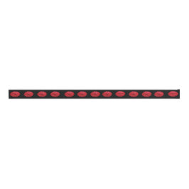 Kiss Lips Rood Lipstick Zwart Romantisch Glitter Grosgrain Lint