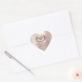 Kiss Lips Roos Gold Heart Makeup Bridal 16 Dank Hart Sticker (Envelop)
