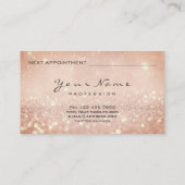 Kiss Lips Roze Makeup Artist Beauty Glitter Spark Afsprakenkaartje (Achterkant)