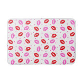 Kiss Lips Roze Rood en Harten Bath Mat (Voorkant)