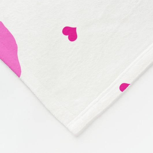 Kiss Lips Roze Rood en Harten Vluchten Blanket Fleece Deken (Hoek)
