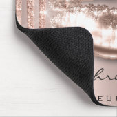 Kiss Lips roze Rose Gold Blush Makeup Glitter Muismat (Hoek)