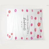 Kiss Lipstick Bachelorette Foto Booth Backdrop Wandkleed (Voorkant (horizontaal))