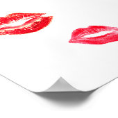 Kiss Lipstick Bachelorette Party Foto Booth Lijst Poster (Hoek)