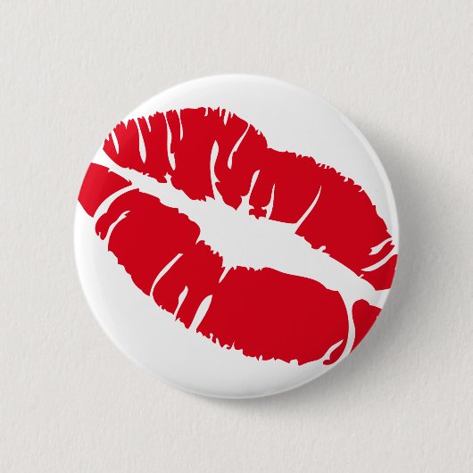 Kiss Lipstick Ronde Button 5,7 Cm (Voorkant)
