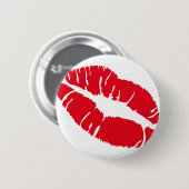 Kiss Lipstick Ronde Button 5,7 Cm (Voorkant /achterkant)