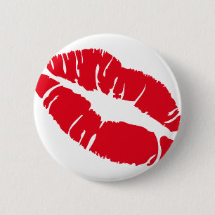 Kiss Lipstick Ronde Button 5,7 Cm