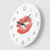 Kiss Mark Lips Wall Clock Grote Klok (Hoek)