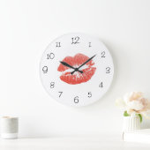 Kiss Mark Lips Wall Clock Grote Klok (Huis)