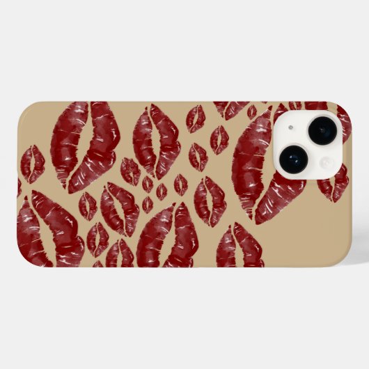 Kiss Marks Case-Mate iPhone Case (Achterkant (horizontaal))