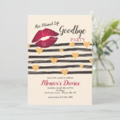 Kiss Married Life Goodbye Uitnodiging (Staand voorkant)