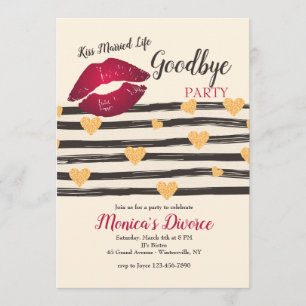Kiss Married Life Goodbye Uitnodiging