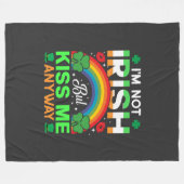 Kiss Me Anyway Irish humor Design-63942 Fleece Deken (Voorkant (Horizontaal))