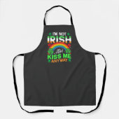 Kiss Me Anyway Irish humor Design-63942 Schort (Voorkant)