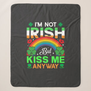 Kiss Me Anyway Irish humor Design-63942 Sherpa Deken