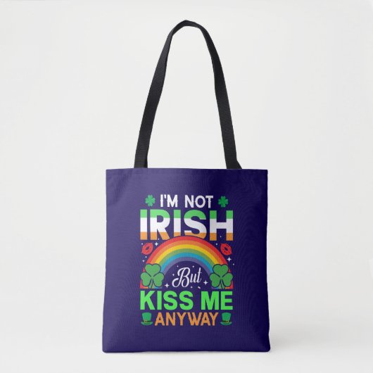 Kiss Me Anyway Irish humor Design-63942 Tote Bag (Voorkant)