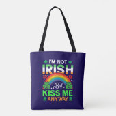 Kiss Me Anyway Irish humor Design-63942 Tote Bag (Achterkant)