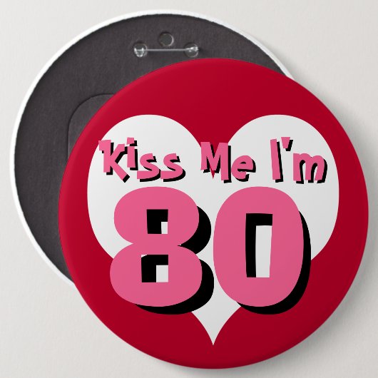 Kiss Me Button (Voorkant /achterkant)