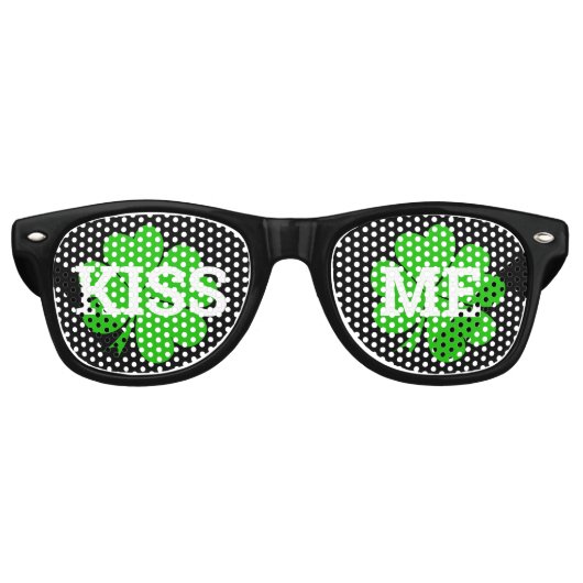KISS ME Clover retro Shades / Fun Party Sunbribril Retro Zonnebril (Voorkant)