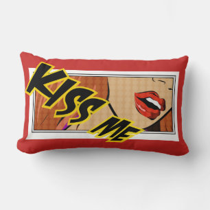 Kiss me Comic Pop Art Kussen