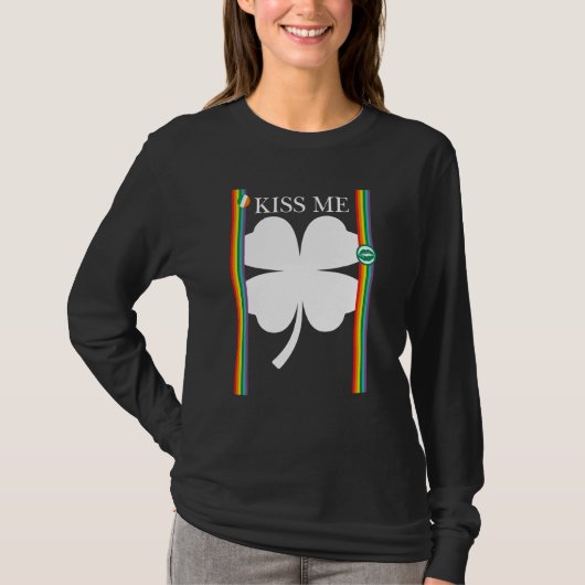 Kiss Me Cool C Leaf St Patrick's Day Irish Celebra T-shirt (Voorkant)