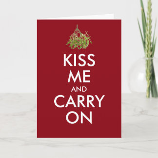 KISS ME EN CARRY AAN FEESTDAGEN KAART