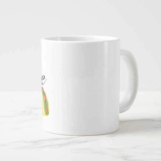 Kiss me en Feed Me Tacos Grote Koffiekop (Voorkant rechts)