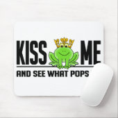 KISS ME Frog mousepad, aanpasbaar Muismat (Met muis)