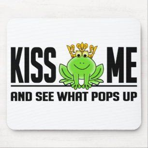 KISS ME Frog mousepad, aanpasbaar Muismat