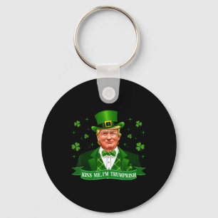 Kiss Me Funny Trump 2024 Patrick Day Patriotic Tak Sleutelhanger