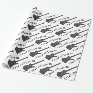 Kiss Me Gitaarspeler Cadeaupapier