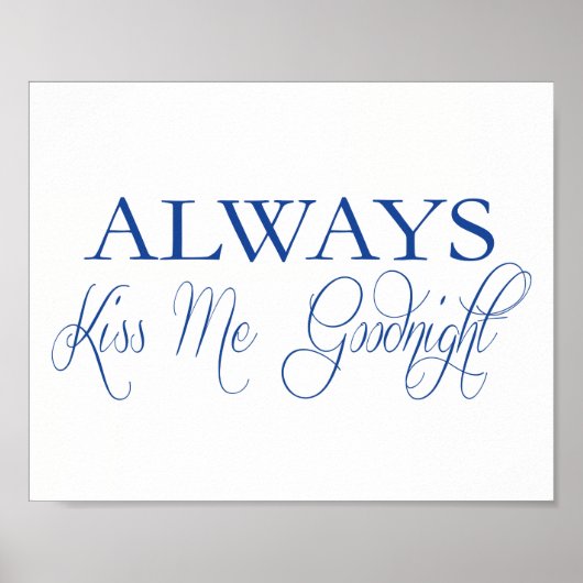 KISS ME Goodnight Poster altijd (Voorkant)