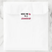 Kiss Me Granddad Ronde Sticker (Tas)