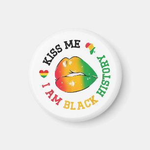 Kiss Me I Am Black History Maand Afro-Amerikaan Magneet
