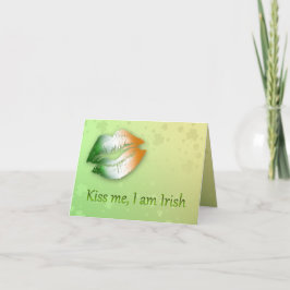 Kiss Me I am Irish - Greeting Card Kaart