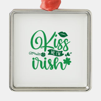 Kiss me i Am Irish Metalen Ornament